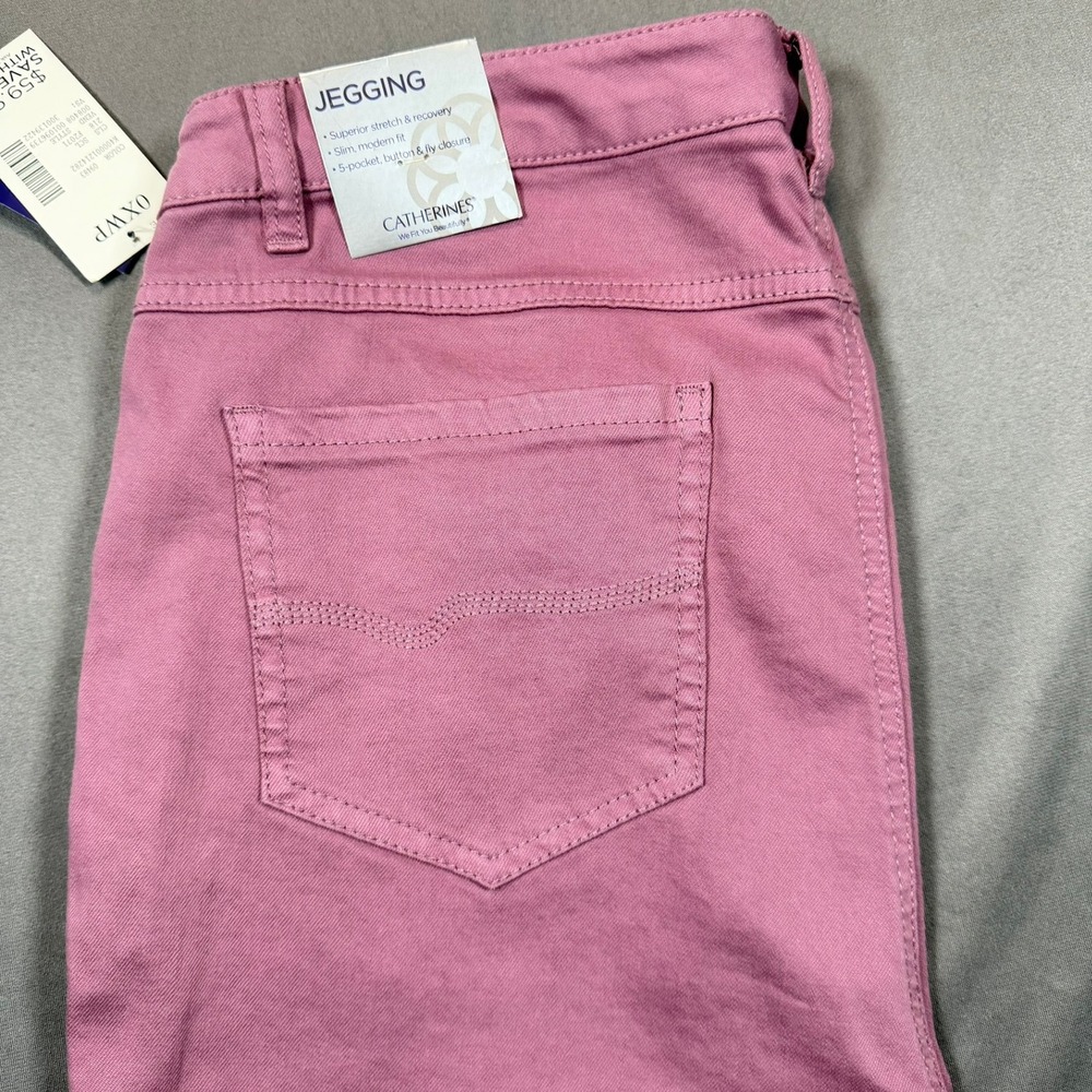 Catherines Jegging Womens 14/16WP Pink Petite Stretch Slim Fit Casual Pants - Picture 6 of 16